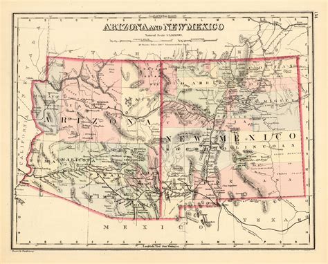 MAP New Mexico And Arizona Map